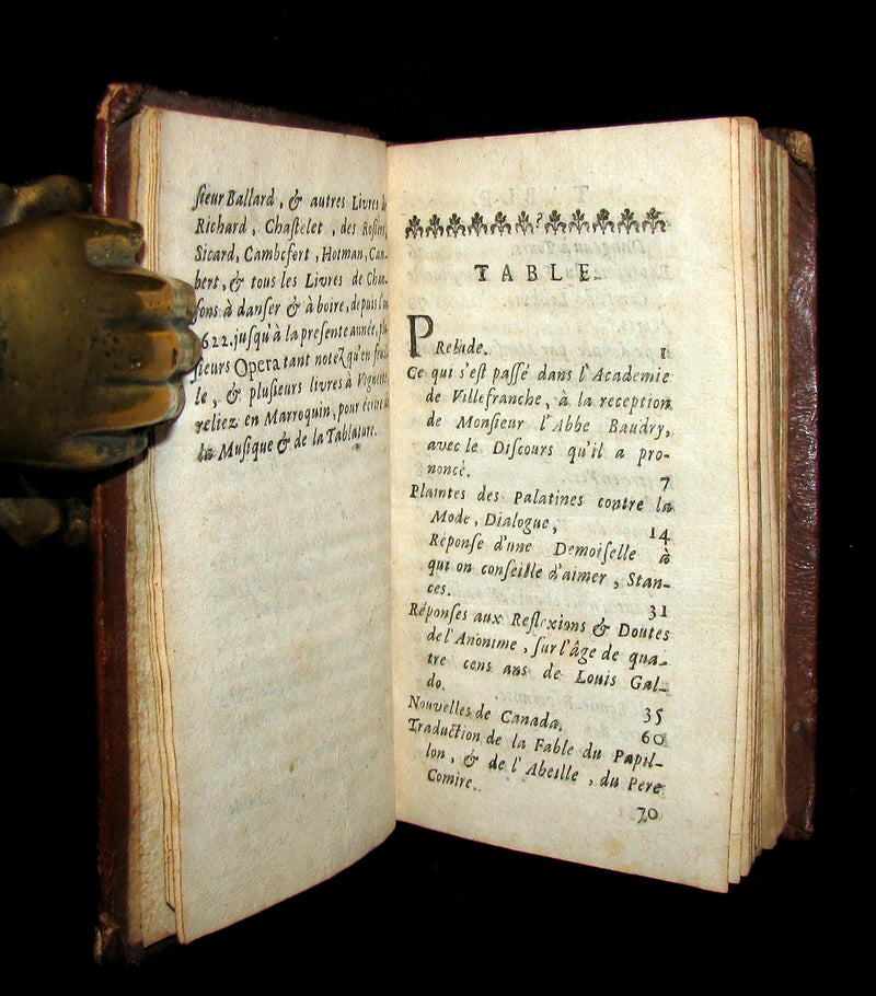 1687 Scarce French Book - Mercure Galant with Folding CASTLE NUOVO illustration