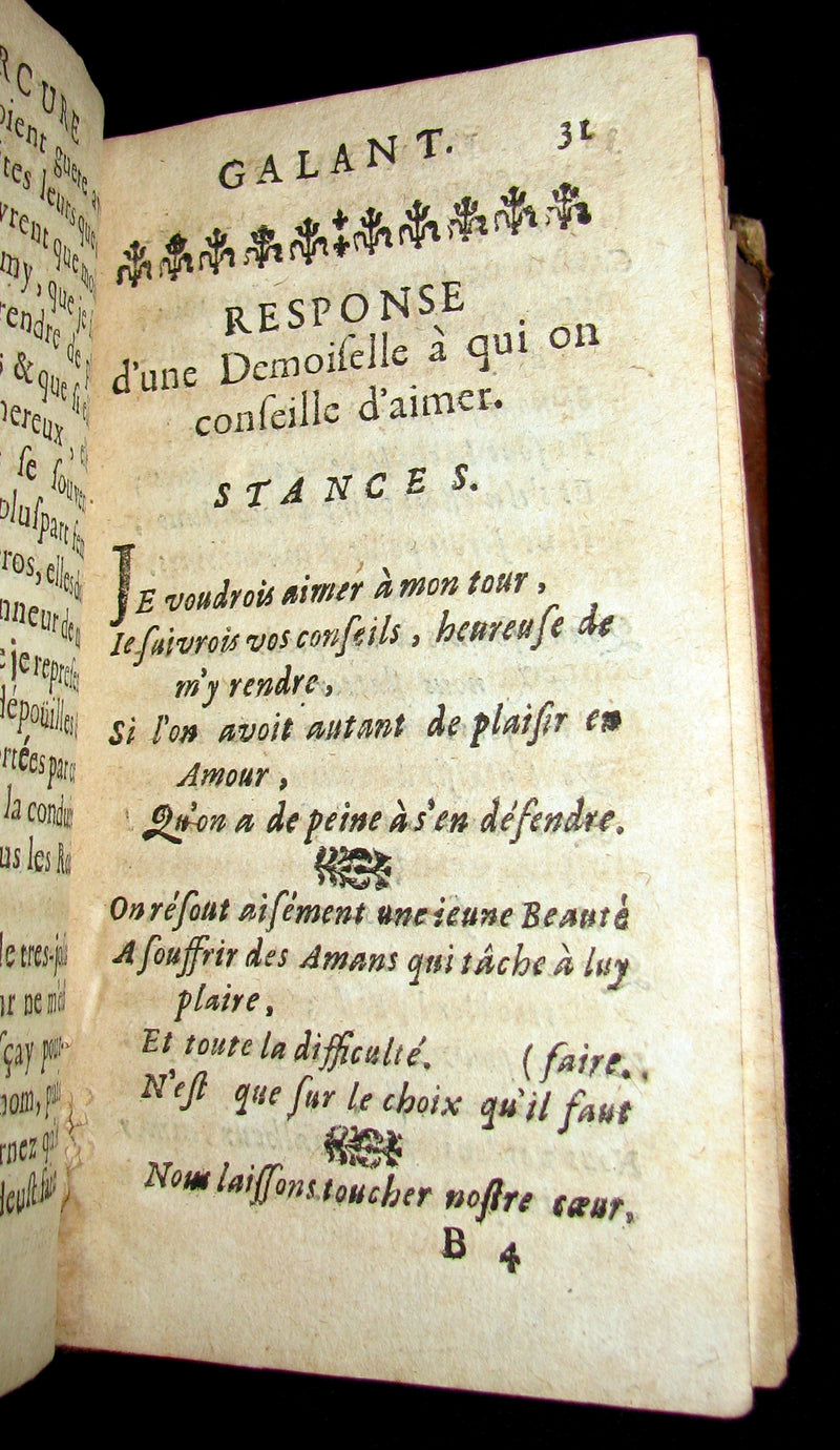 1687 Scarce French Book - Mercure Galant with Folding CASTLE NUOVO illustration