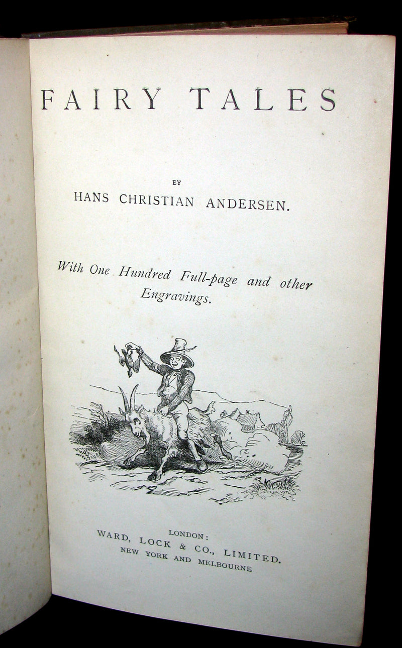 1890 Rare Victorian Book -  Hans Christian Andersen's FAIRY TALES illustrated