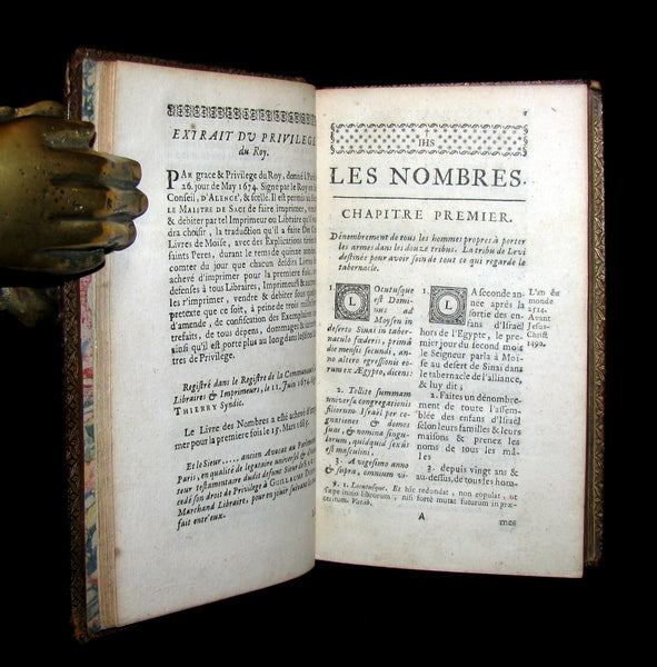 1697 Rare Latin French Bible - The Book of Numbers - Les NOMBRES by Le Maistre de Sacy
