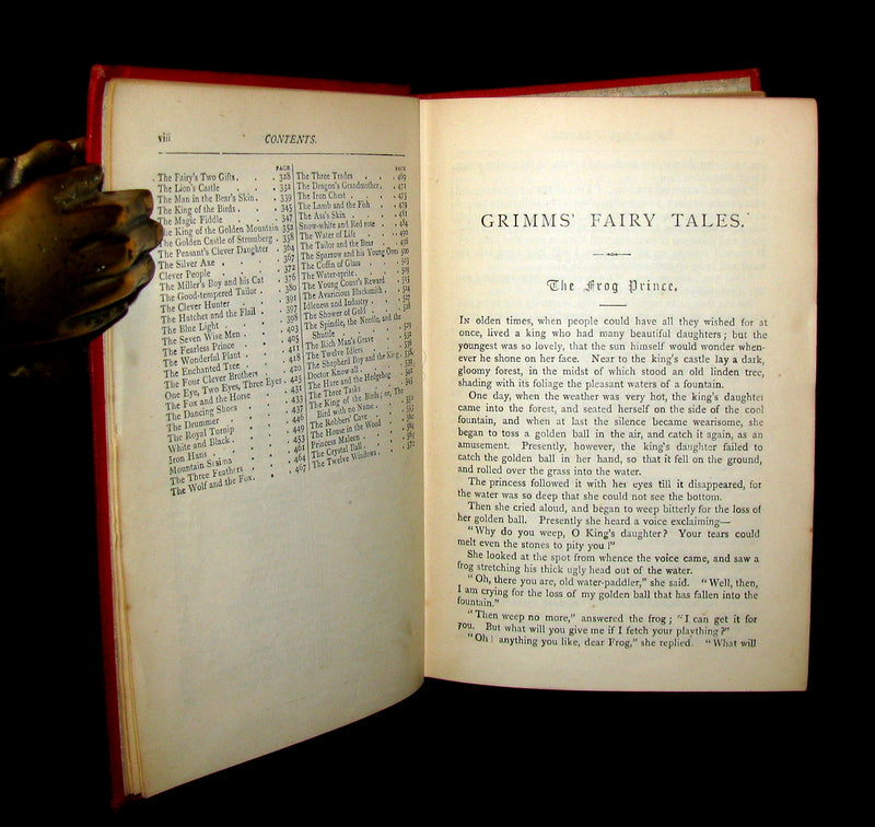 1890 Scarce Victorian Book ~ Grimm's Fairy Tales Illustrated