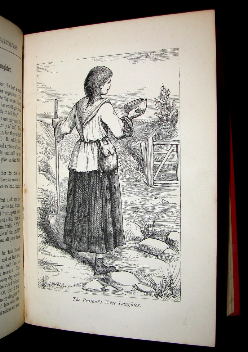 1890 Scarce Victorian Book ~ Grimm's Fairy Tales Illustrated