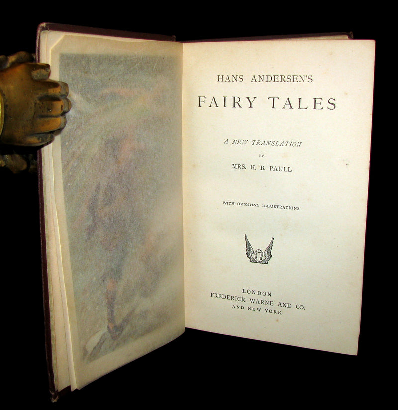 1895 Rare Victorian Book -  Hans Christian Andersen's FAIRY TALES with Original Illustrations
