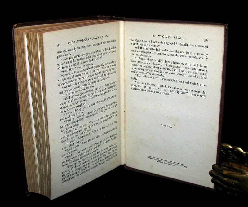 1895 Rare Victorian Book -  Hans Christian Andersen's FAIRY TALES with Original Illustrations