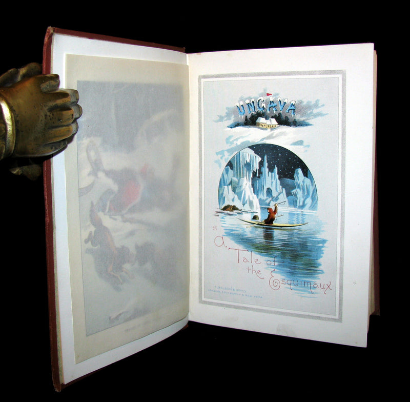 1894 Rare Victorian Book - UNGAVA  A Tale of Esquimau Land by Robert Michael Ballantyne
