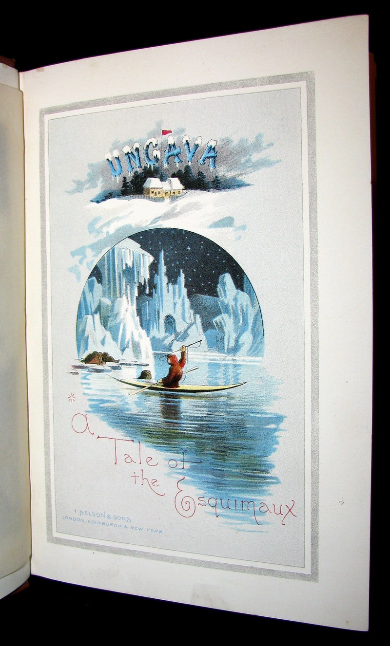 1894 Rare Victorian Book - UNGAVA  A Tale of Esquimau Land by Robert Michael Ballantyne
