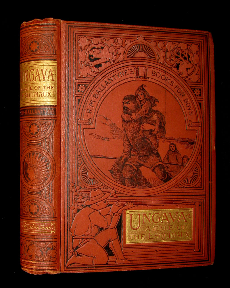 1894 Rare Victorian Book - UNGAVA  A Tale of Esquimau Land by Robert Michael Ballantyne