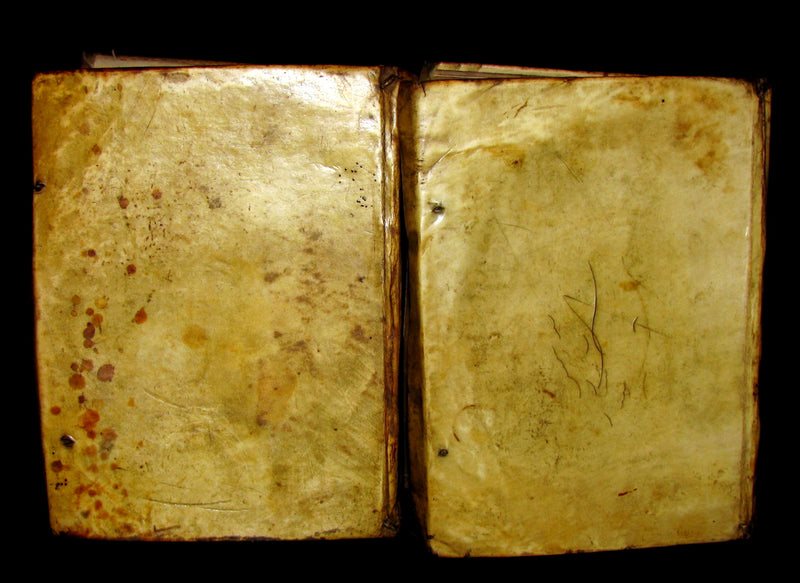 1636 Rare Latin Vellum Book set - Meditations of the Venerable Father Ludovico Da Ponte