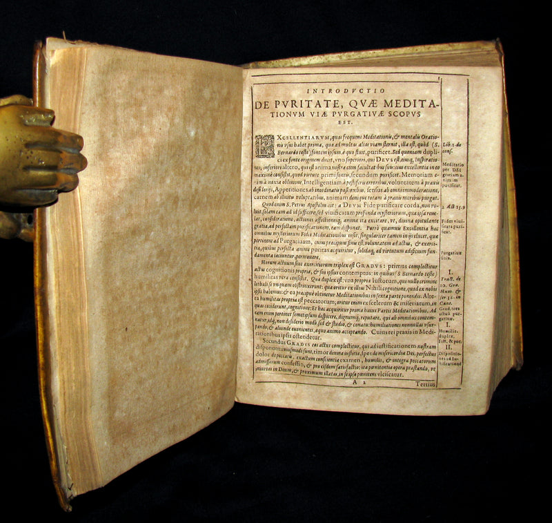 1636 Rare Latin Vellum Book set - Meditations of the Venerable Father Ludovico Da Ponte