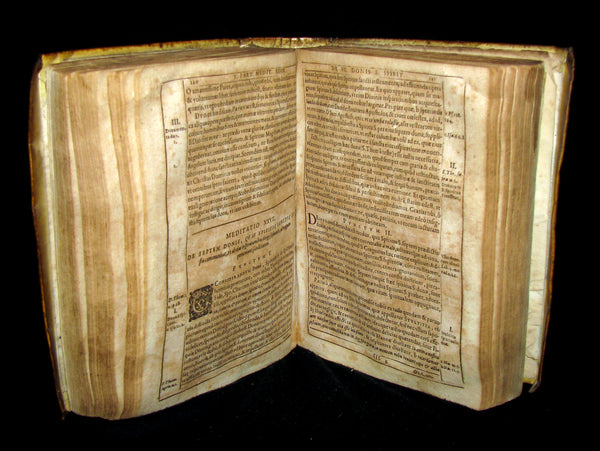 1636 Rare Latin Vellum Book set - Meditations of the Venerable Father Ludovico Da Ponte