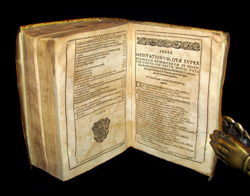 1636 Rare Latin Vellum Book set - Meditations of the Venerable Father Ludovico Da Ponte