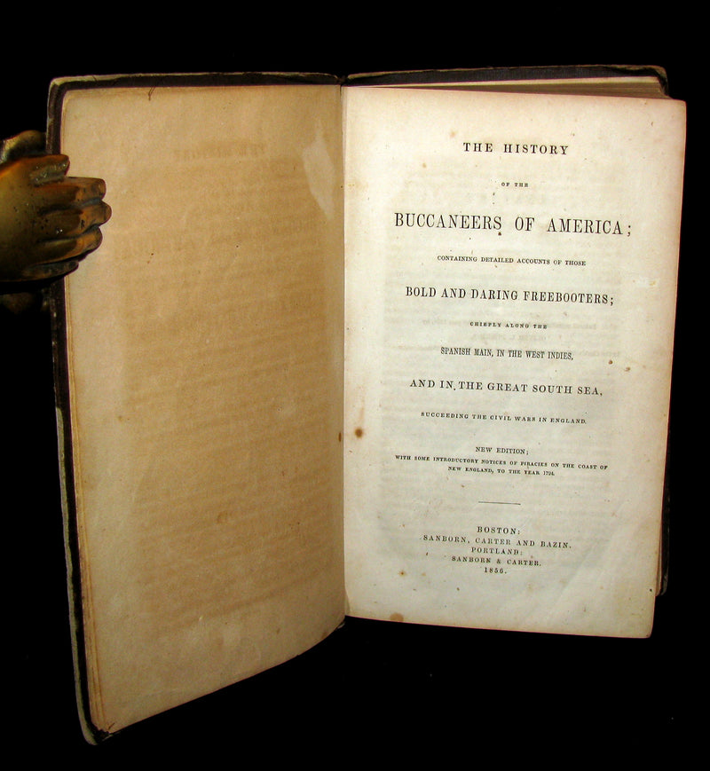 1856 Scarce Book - Exquemelin -The History Of The Buccaneers Of America. Illustrated.