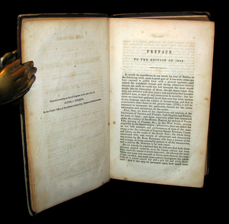 1856 Scarce Book - Exquemelin -The History Of The Buccaneers Of America. Illustrated.