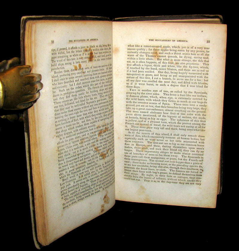 1856 Scarce Book - Exquemelin -The History Of The Buccaneers Of America. Illustrated.