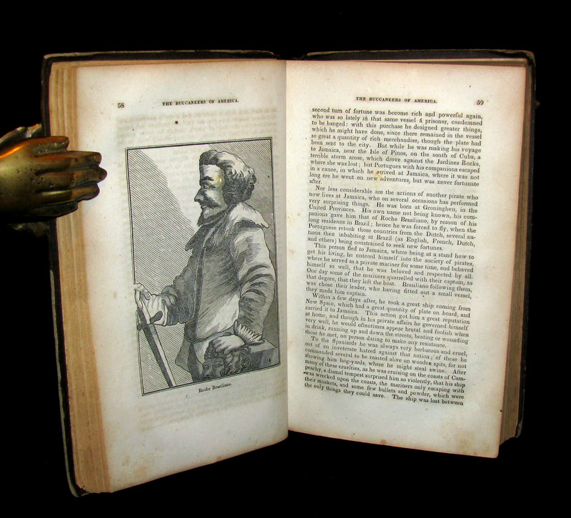 1856 Scarce Book - Exquemelin -The History Of The Buccaneers Of America. Illustrated.