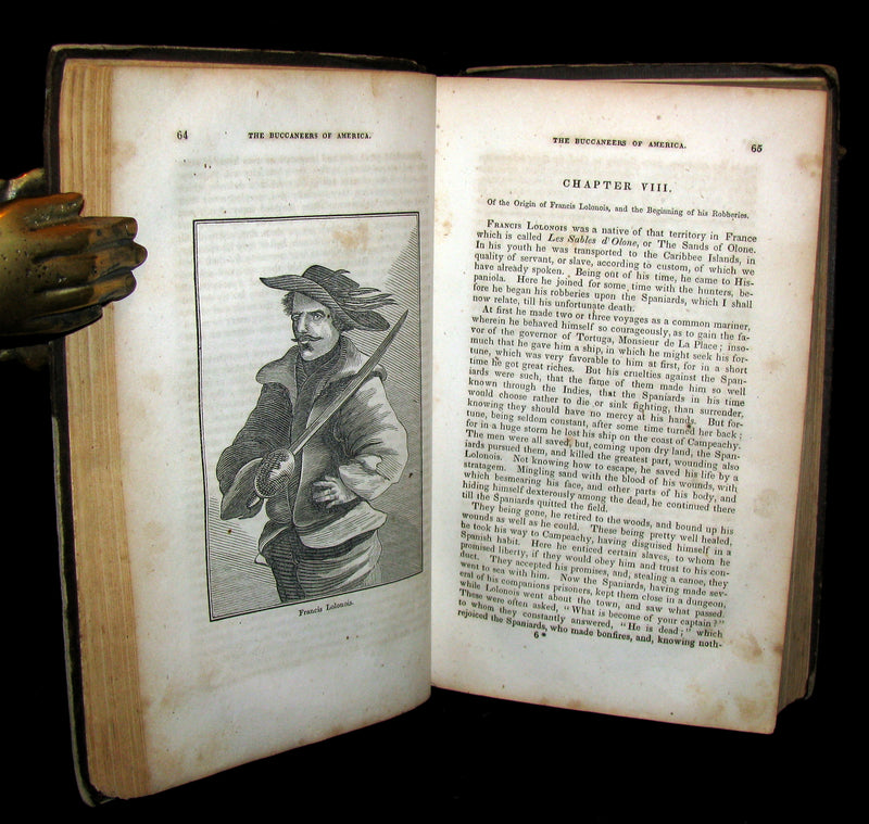 1856 Scarce Book - Exquemelin -The History Of The Buccaneers Of America. Illustrated.