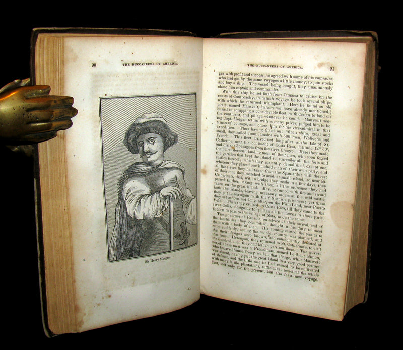 1856 Scarce Book - Exquemelin -The History Of The Buccaneers Of America. Illustrated.