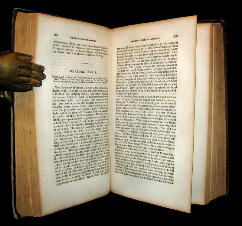 1856 Scarce Book - Exquemelin -The History Of The Buccaneers Of America. Illustrated.