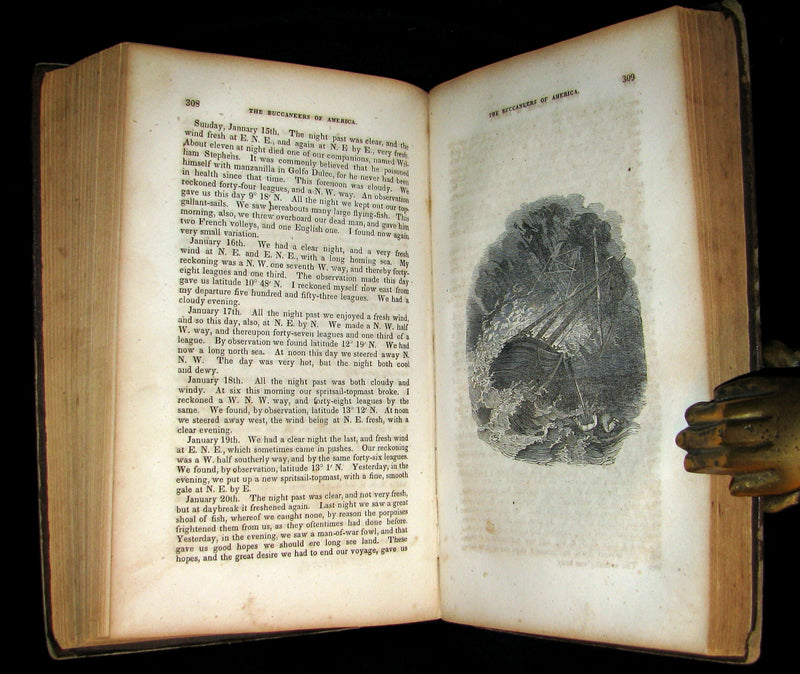 1856 Scarce Book - Exquemelin -The History Of The Buccaneers Of America. Illustrated.