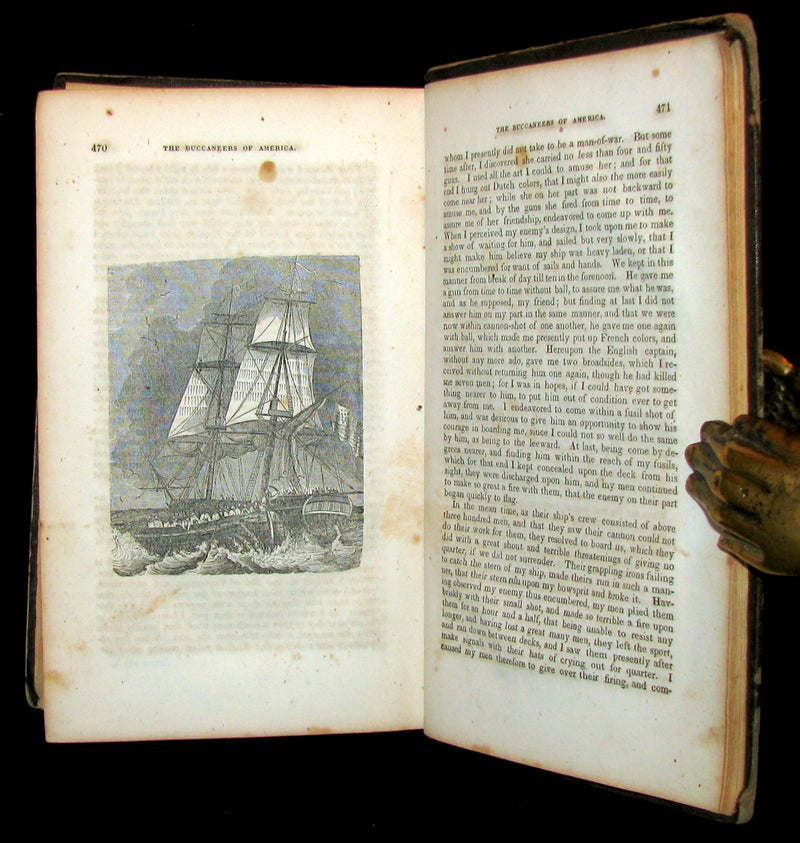 1856 Scarce Book - Exquemelin -The History Of The Buccaneers Of America. Illustrated.