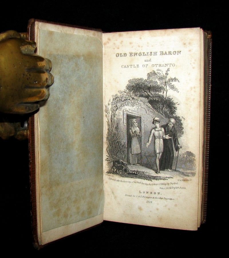 1826 Rare Gothic Book - The Castle of Otranto, (Bound with) The Old English Baron