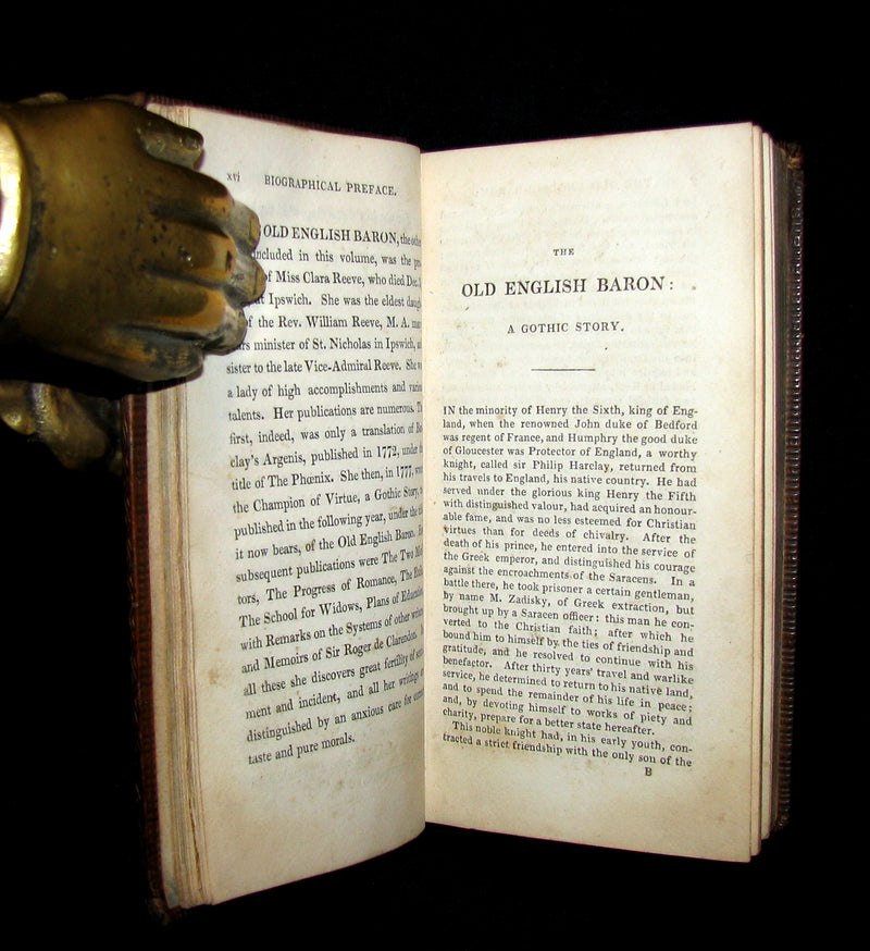 1826 Rare Gothic Book - The Castle of Otranto, (Bound with) The Old English Baron