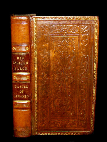 1826 Rare Gothic Book - The Castle of Otranto, (Bound with) The Old English Baron