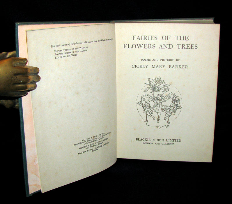 1950 Rare Book - Cicely Mary Barker - FAIRIES OF THE FLOWERS AND TREES - 1st Ed