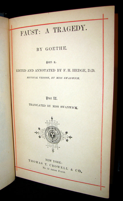 1890 Rare Victorian Book -   FAUST - A Tragedy by Goethe, Illustrated.