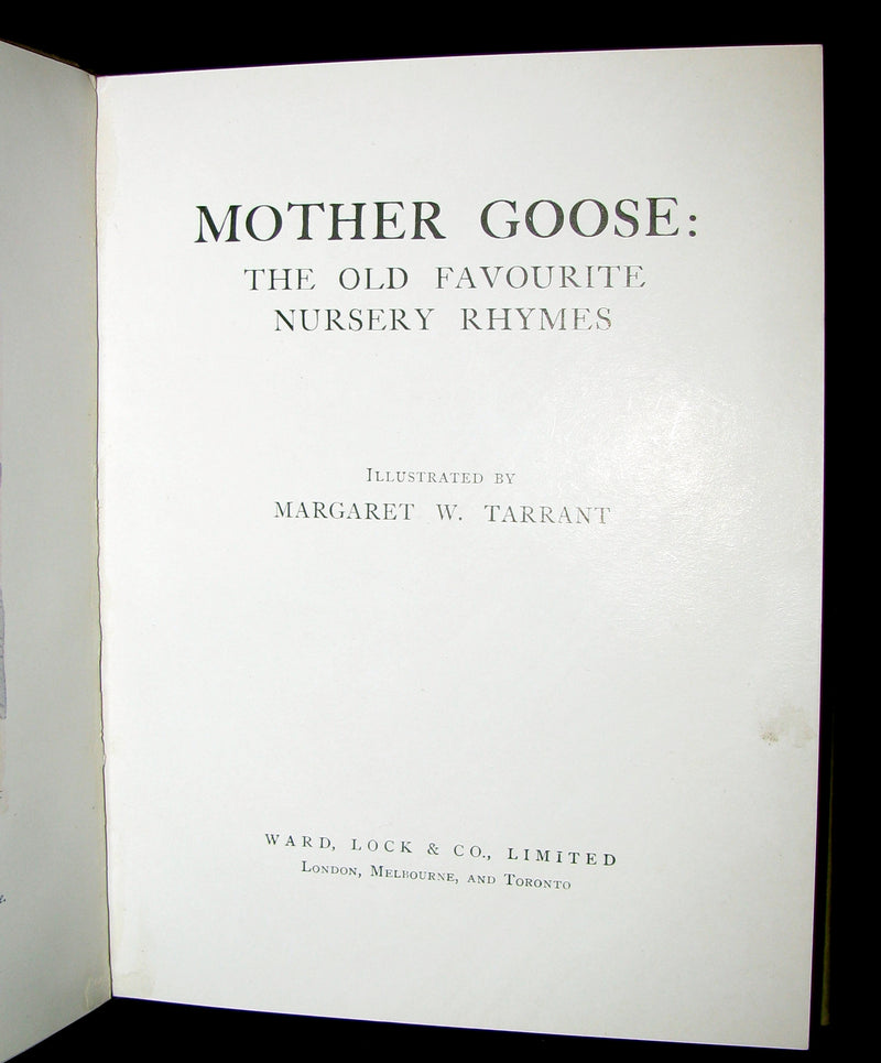 1920 Scarce Book -  MOTHER GOOSE illustrated by Margaret W. Tarrant