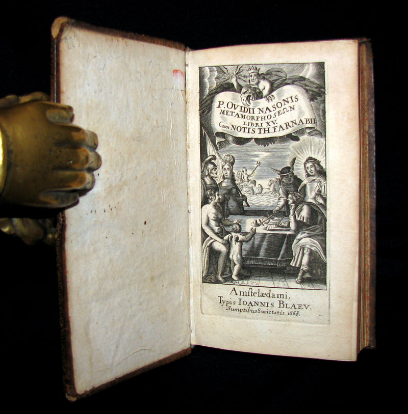 1668 Rare Latin Book - OVID Metamorphoses - Metamorphoseon libri XV. cum notis Th. Farnabii