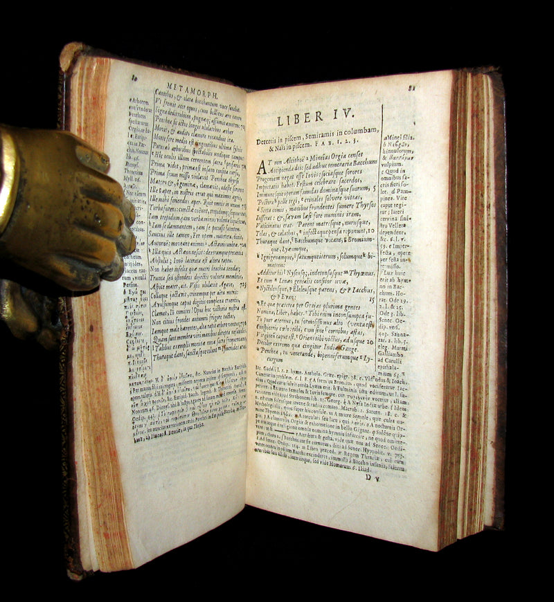 1668 Rare Latin Book - OVID Metamorphoses - Metamorphoseon libri XV. cum notis Th. Farnabii