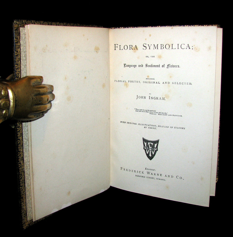 1869 Rare Floriography Book ~ FLORA SYMBOLICA or The language and sentiment of flowers.