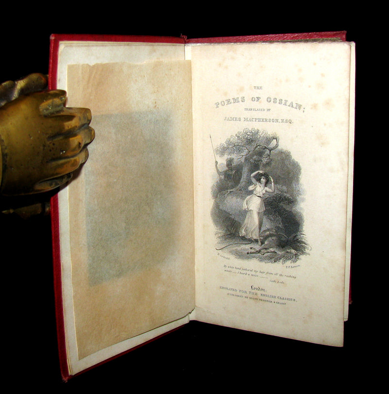 1847 Rare Victorian Book - The POEMS of OSSIAN by James Macpherson & dissertation of the Era.