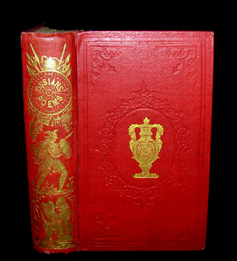 1847 Rare Victorian Book - The POEMS of OSSIAN by James Macpherson & dissertation of the Era.