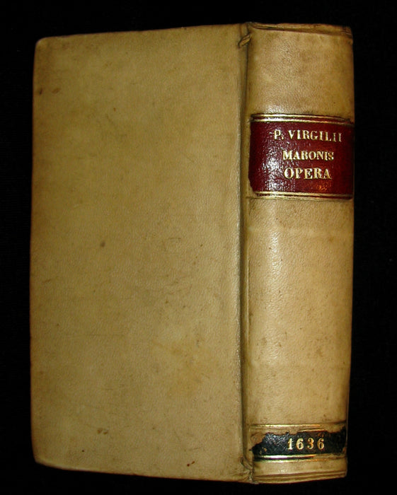 1636 Scarce Latin vellum Book - VIRGIL Works - Pub. Virgilii Maronis Opera (Aeneid, Georgics, etc)