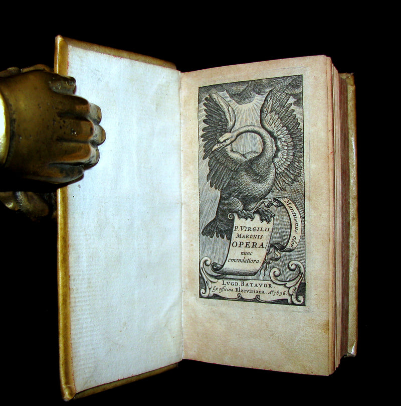 1636 Scarce Latin vellum Book - VIRGIL Works - Pub. Virgilii Maronis Opera (Aeneid, Georgics, etc)