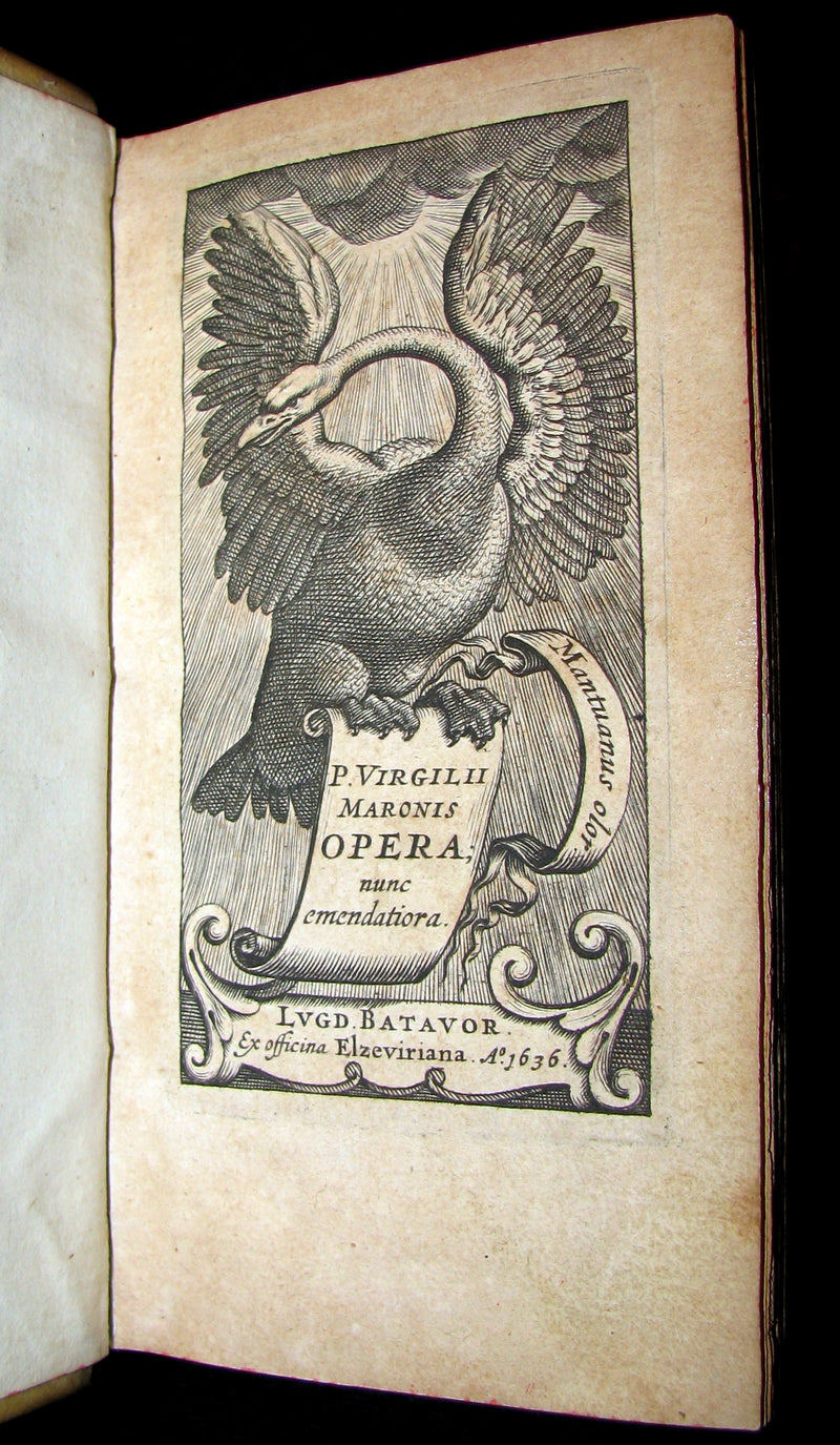 1636 Scarce Latin vellum Book - VIRGIL Works - Pub. Virgilii Maronis Opera (Aeneid, Georgics, etc)