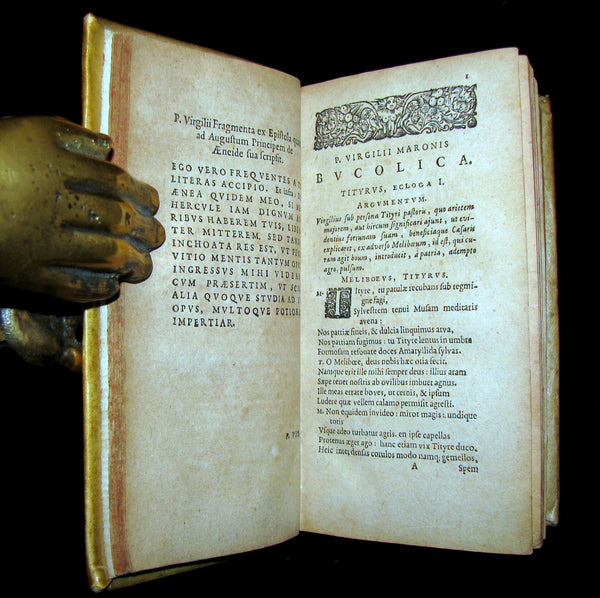 1636 Scarce Latin vellum Book - VIRGIL Works - Pub. Virgilii Maronis Opera (Aeneid, Georgics, etc)