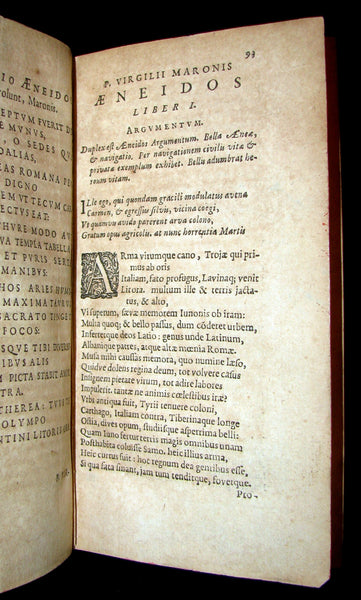 1636 Scarce Latin vellum Book - VIRGIL Works - Pub. Virgilii Maronis Opera (Aeneid, Georgics, etc)