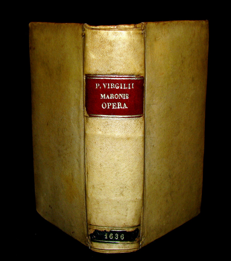1636 Scarce Latin vellum Book - VIRGIL Works - Pub. Virgilii Maronis Opera (Aeneid, Georgics, etc)