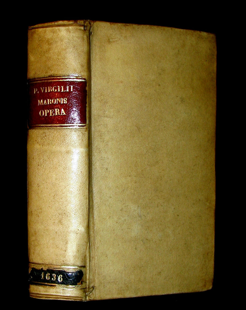 1636 Scarce Latin vellum Book - VIRGIL Works - Pub. Virgilii Maronis Opera (Aeneid, Georgics, etc)