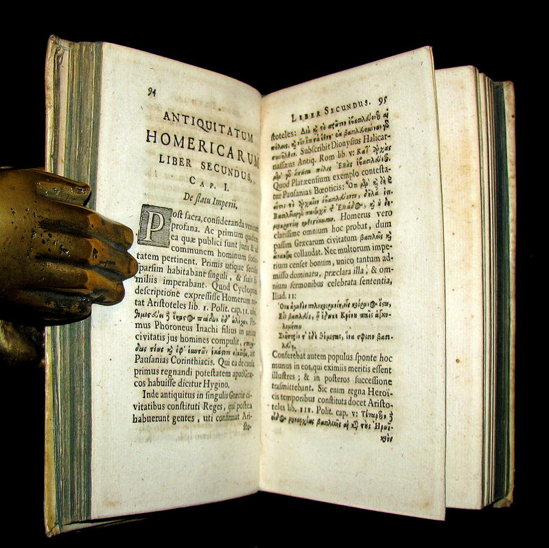 1677 Rare Latin Book - Ancient Greece History - Antiquitatum Homericarum by E. Feith.