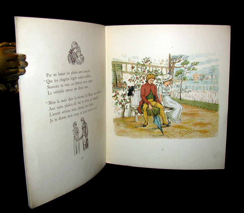 1890 Scarce French Book ~  Desires, Dances & Disappointments illustrated by the Casella Sisters