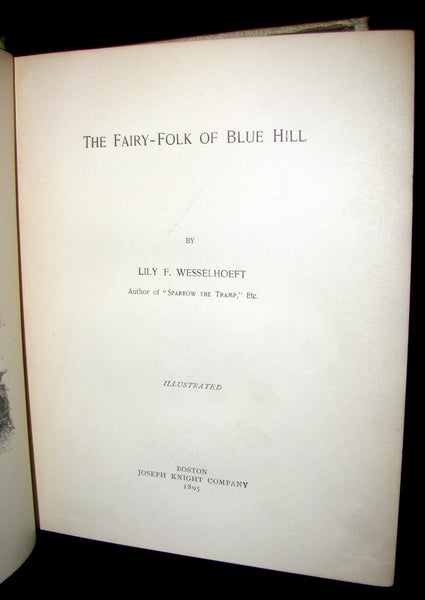 1895 Scarce Victorian Book -  The Fairy-Folk of Blue Hill by Lily F. Wesselhoeft. Illustrated.
