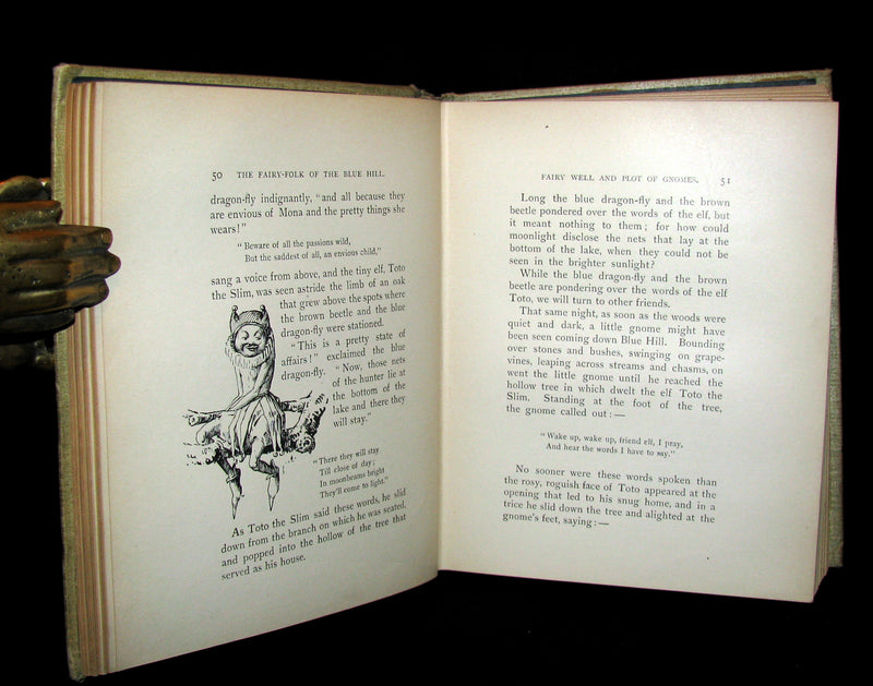 1895 Scarce Victorian Book -  The Fairy-Folk of Blue Hill by Lily F. Wesselhoeft. Illustrated.