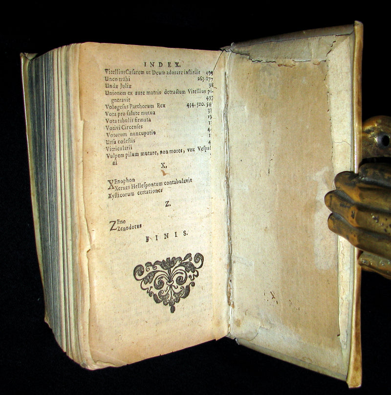 1677 Rare Latin Book - The Lives of the Twelve Caesars by Suetonius - CAESARUM XII VITAE