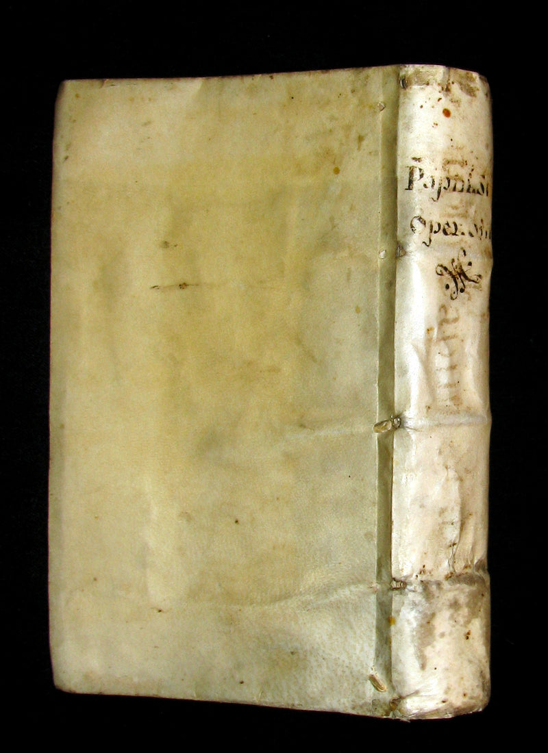1616 Rare Latin Vellum Book - Publius Papinius Statius Works - Roman poet of the 1st century AD