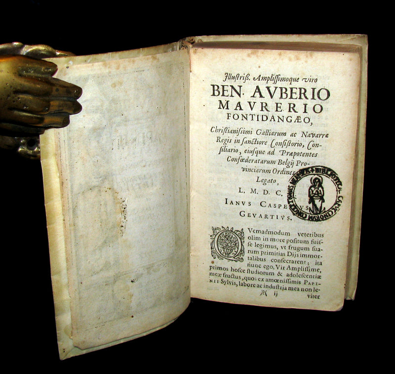 1616 Rare Latin Vellum Book - Publius Papinius Statius Works - Roman poet of the 1st century AD