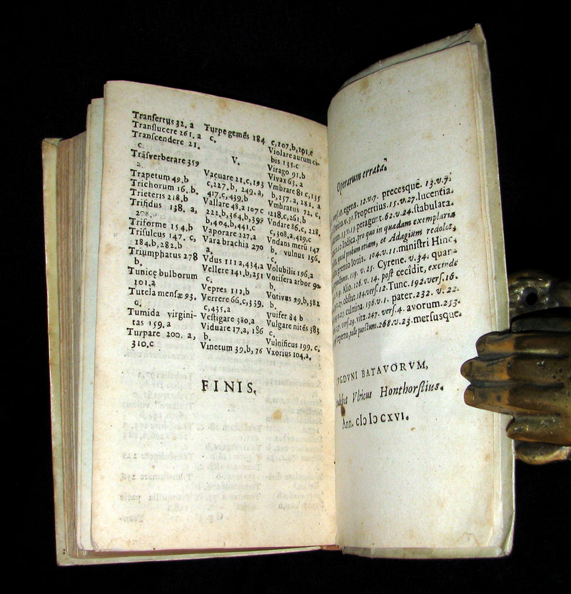 1616 Rare Latin Vellum Book - Publius Papinius Statius Works - Roman poet of the 1st century AD